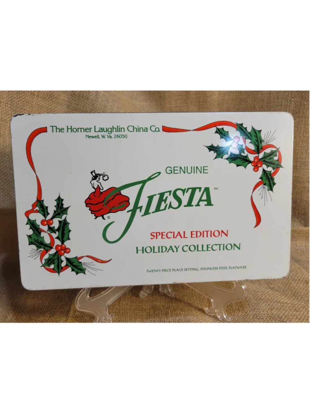 Homer Laughlin Fiesta Special Edition 20 Pc Flatware In Original Tin Scarlet